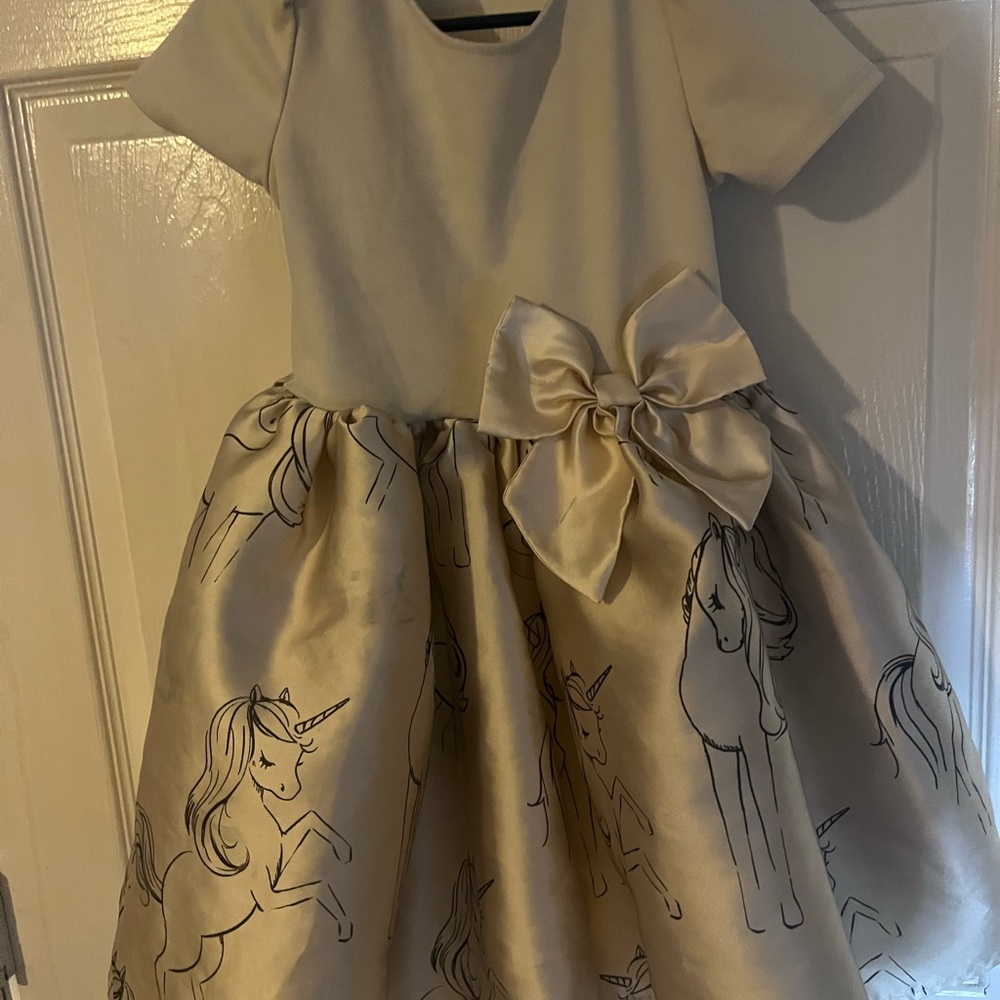 Cream Unicorn Dress with Bow H&M